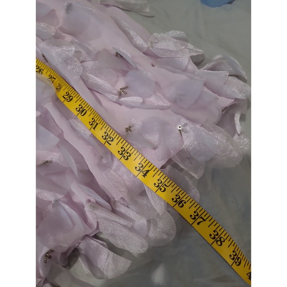 Sue Wong Nocturne Lilac Cascading petal bead dress Y2K Style wedding prom SZ 6 - Picture 11 of 12